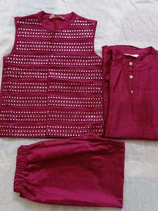 Boy's Ethnic Kurta Pyjama and jacket