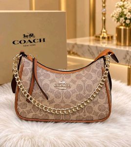 Coach Signature Pattern Shoulder Bag