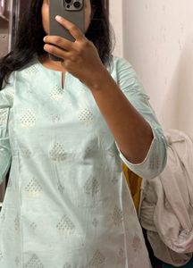 ✨ Naari Aqua Motif Kurti | 3/4 Sleeves ✨