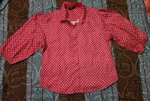Chic Red Heart Print shirt