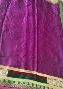 beautiful purple bandhani sari with blouse