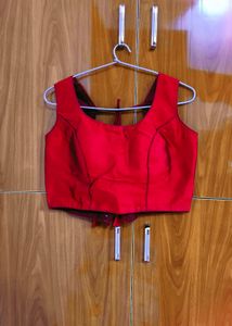 Red Silk Blouse