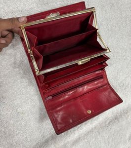Stylish Red Leather Wallet