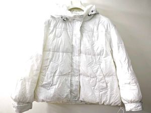White Padded Hooded Jacket SIZE L
