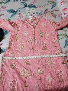 pure cotton Pretty Pink Printed Kurta