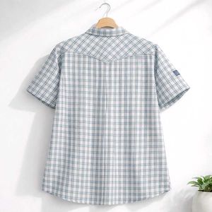 💙 ELEVATED CASUAL PLAID SHIRT — MEN'S (L)