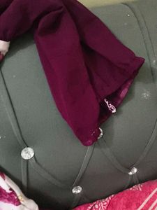 Maroon Kurta Set with Floral Print