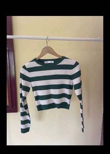 Zara Striped Cropped Top ⭐️ size :S