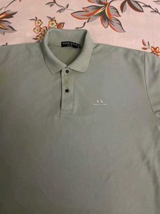 AX Men's Light Green Polo Shirt