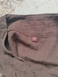Comfortable Brown Linen-Look Pants