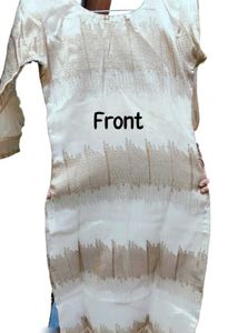 Elegant White & Gold Kurti with copper trouser ✨