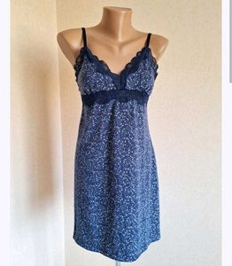 Blue Floral Lace Nightgown