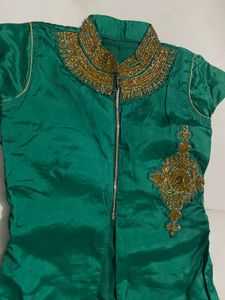 Stunning Green Embellished Ethnic Gown