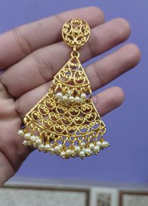 Golden Pearl Earrings