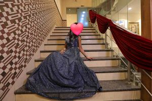 Sparkling Blue Ethnic Gown