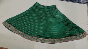 Elegant Green Ethnic Skirt