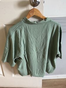 Sage Green Button-Up Top