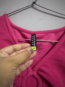 Pink Ring Detail Crop Top