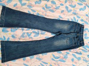 Vintage Flared Blue Denim Jeans