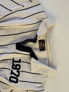Striped Crop Rugby Shirt with "1970"