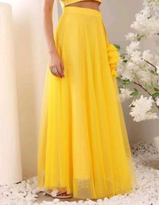 Vibrant Yellow Lehenga Skirt