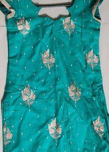 Beautiful Teal Embroidered Kurta
