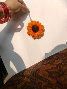 Cute Sunflower Keychain bag Charm