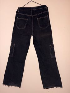 Black Cargo Jeans