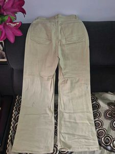 Women's Beige Wide-Leg Pants