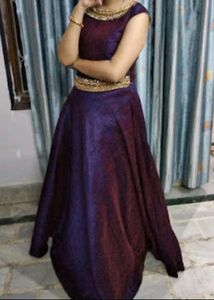 Elegant Purple Ethnic Gown