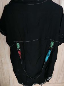 Unique Black Button-Up Shirt