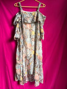 Floral Off-Shoulder Ruffle Dress