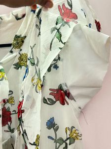 Floral Print Sheer Dress