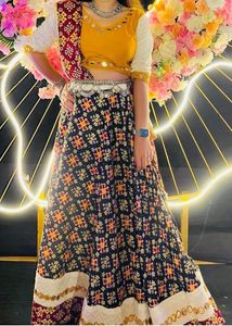 Yellow&amp;black Chaniya Choli