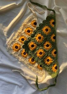 Handmade Crochet Bandanna set read description