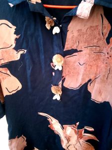 Stylish Floral Print Kurta with Plazoo