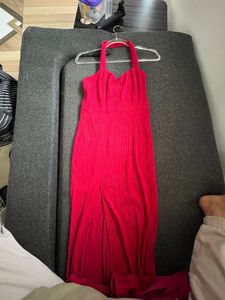 Ribbed Halter Neck Maxi Dress