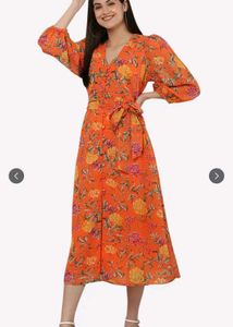 Floral Print Midi Dress( no lace)