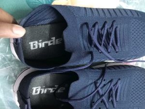 Navy Blue Knit Sneakers