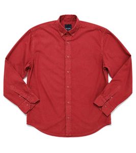 Men's Red Button-Down Shirt