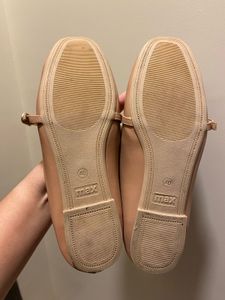 Elegant Tan Ballerina Flats with Buckle Strap