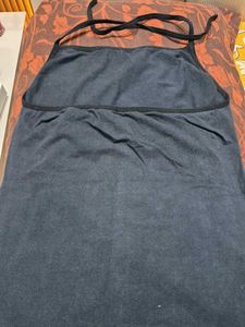 Simple Black Haltar Neck Camisole