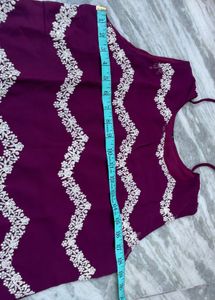 Elegant Purple Embellished Gown