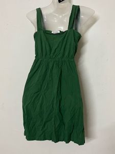 Pintresty Casual Green Button-Front Dress