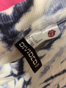 Rolling Stones Tie Dye Cropped Tee