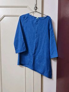 Blue Denim Look Khadi Style Top