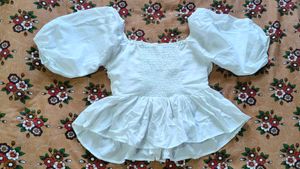 Chic White Puff Sleeve Top
