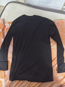 Men's Black Long Sleeve Henley Shirt