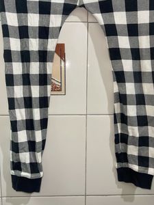 Black &amp; White Buffalo Plaid Pants