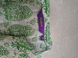 Green Printed Kurta